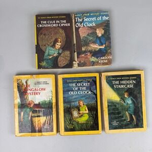 Grosset & Dunlap Nancy Drew Mystery Stories 5 Book Lot Kids Vintage